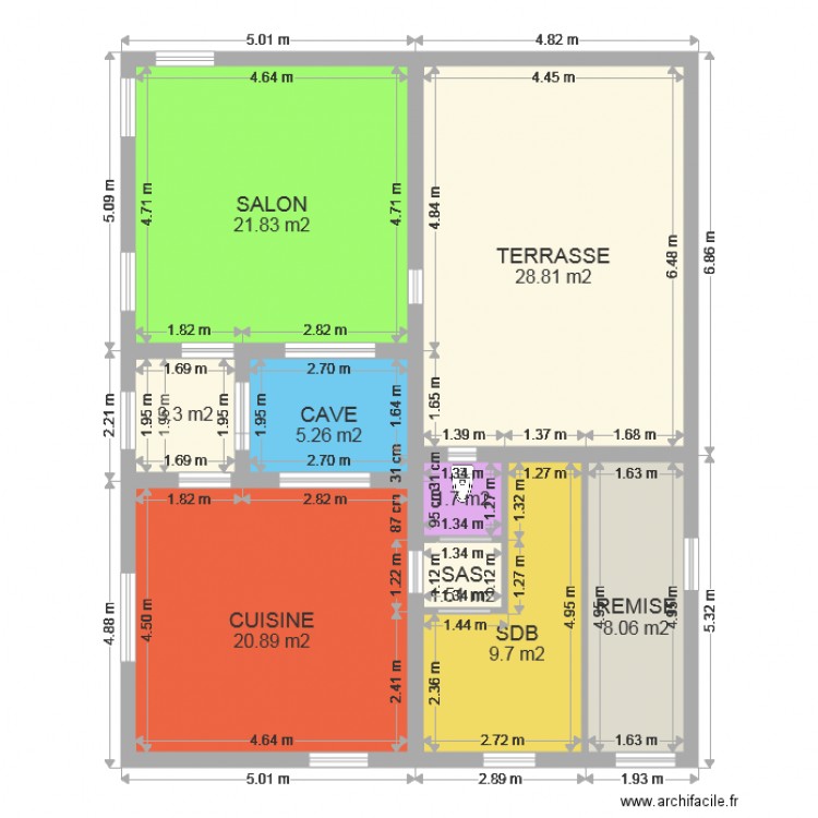 MAISON. Plan de 0 pièce et 0 m2