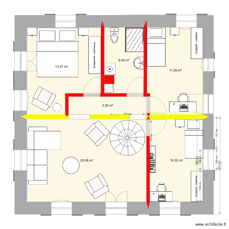 Variante 2. Plan de 0 pièce et 0 m2