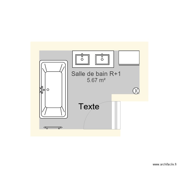 Salle de Bain 1ier. Plan de 0 pièce et 0 m2