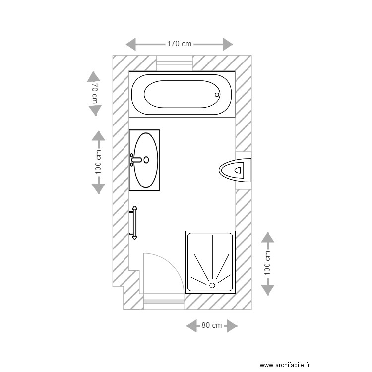 sdb 4 chaponniere . Plan de 0 pièce et 0 m2