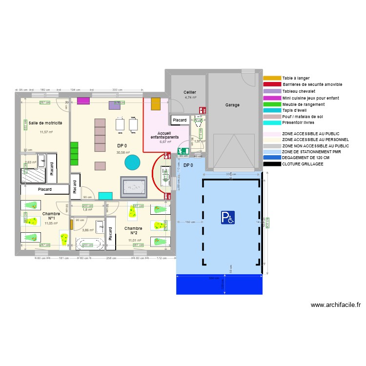 MAM SELENTINA apr&egrave;s travaux. Plan de 0 pièce et 0 m2