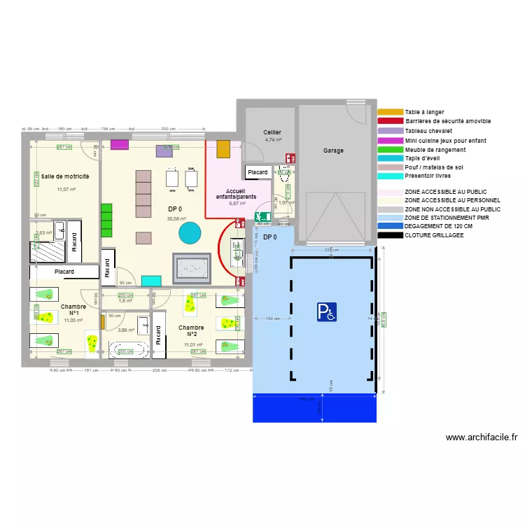 MAM SELENTINA après travaux. Plan de MAM SELENTINA après travaux. Plan de