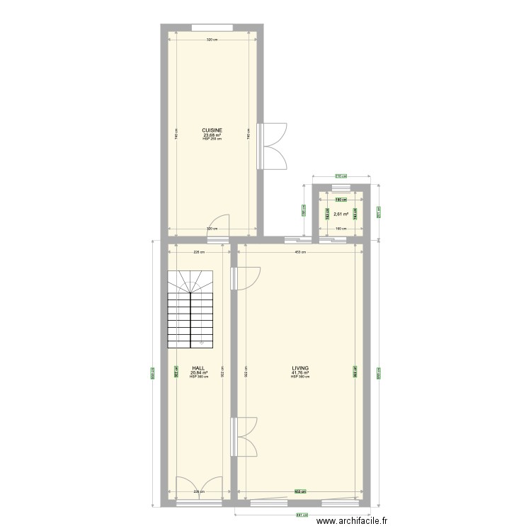 NAMUR  Prévoyance REZ. Plan de 4 pièces et 89 m2