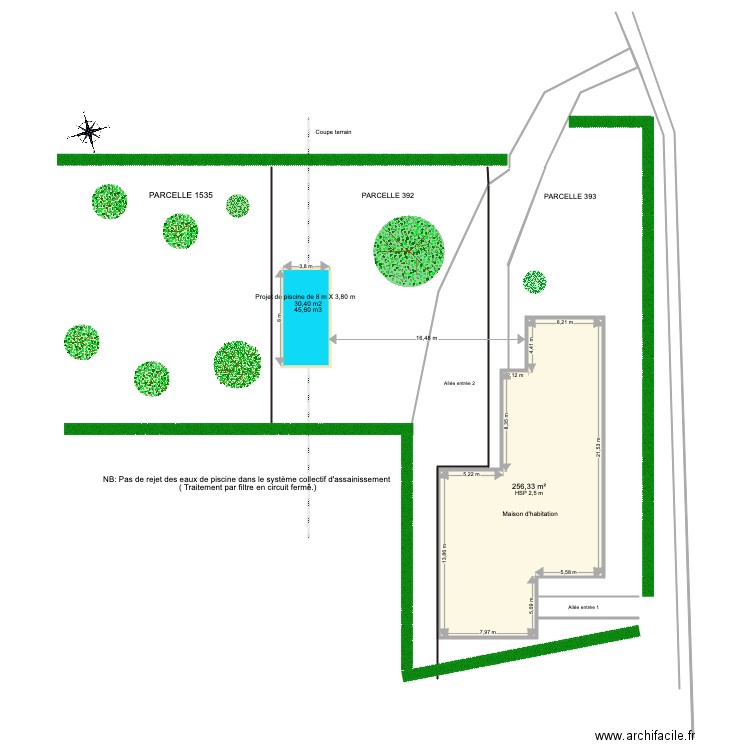 Projet piscine 2. Plan de 0 pièce et 0 m2