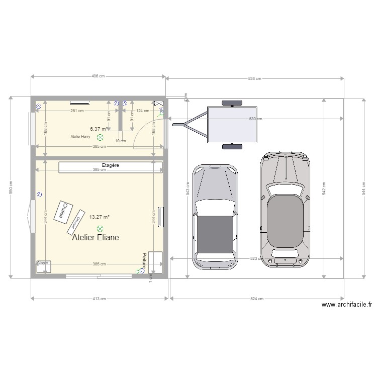 Garage H. Plan de 0 pièce et 0 m2