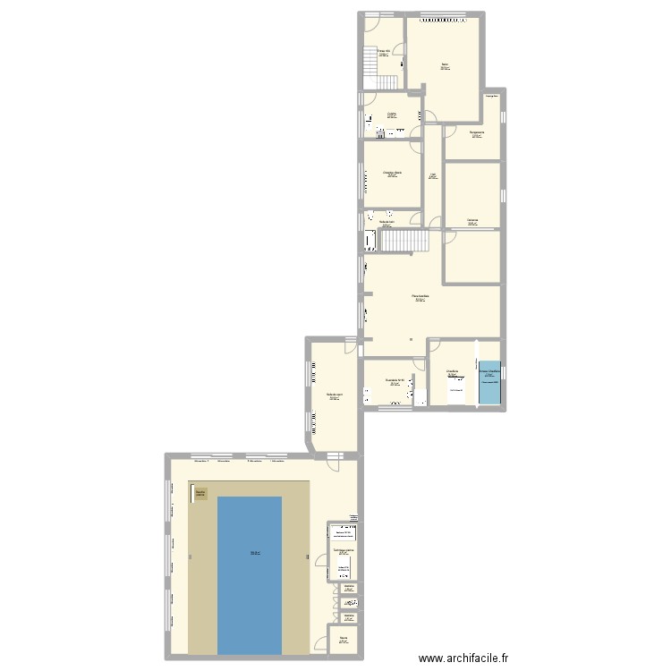 MicHan -1 public. Plan de 19 pièces et 459 m2