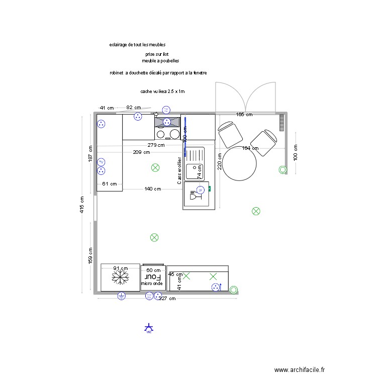 cuisine seule. Plan de 0 pièce et 0 m2