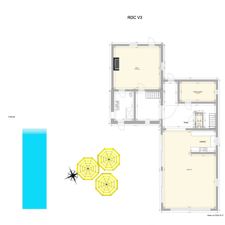 talmont RDC V3 et ext. Plan de 0 pièce et 0 m2