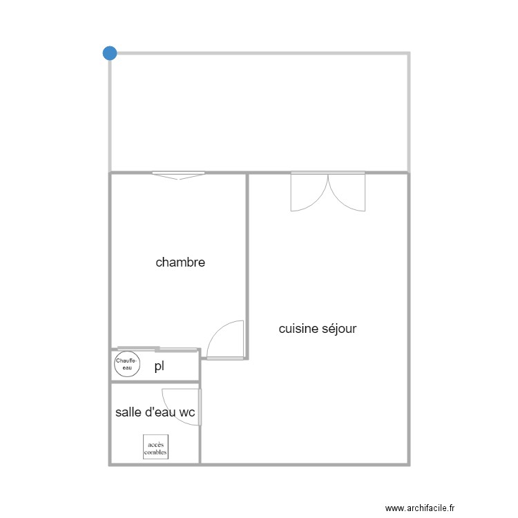 chiron herb am. Plan de 5 pièces et 42 m2