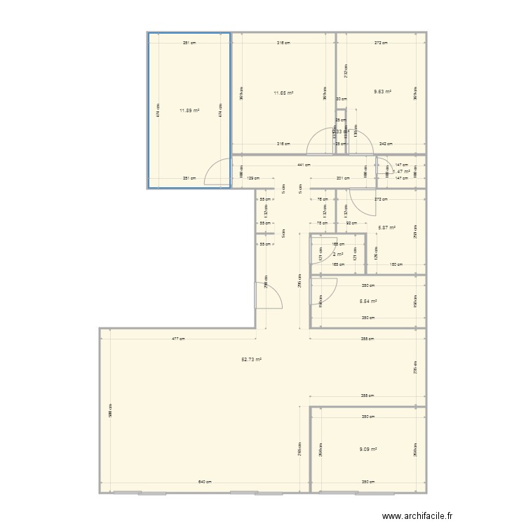 379 paradis apres modif. Plan de 0 pièce et 0 m2