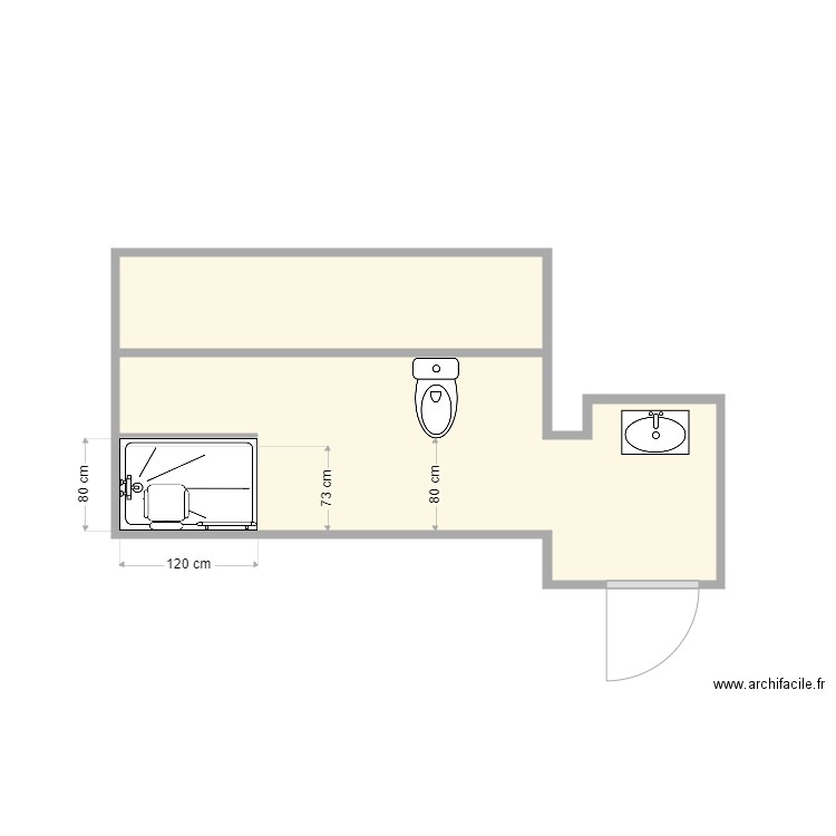 Plan après travaux ramsarran 1. Plan de 2 pièces et 11 m2