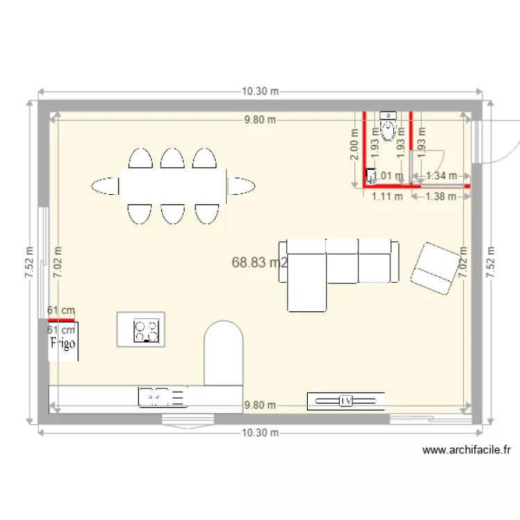 plan salle a manger. Plan de 