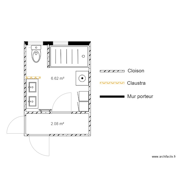 OLIVER Franck SDB WC V2. Plan de 0 pièce et 0 m2