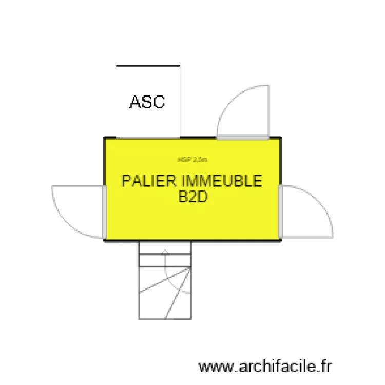 PALIER IMMEUBLE B2D. Plan de 