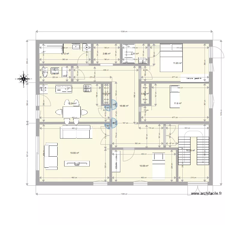 agencement 1&egrave;re essai 1er &eacute;tage. Plan de 