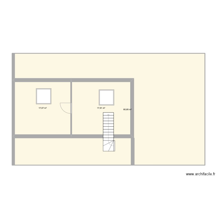 SELLIER. Plan de 3 pièces et 116 m2