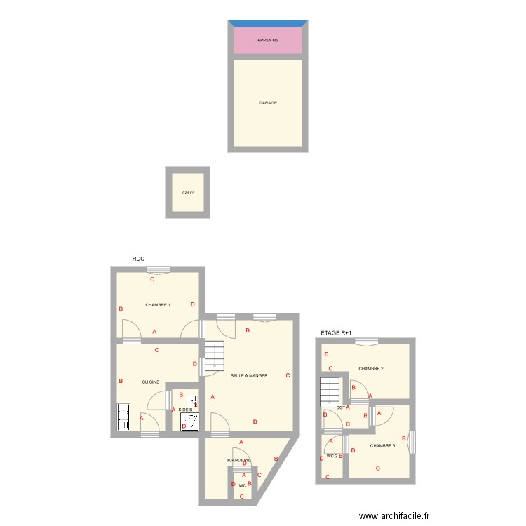 SAUTOURE. Plan de 0 pièce et 0 m2