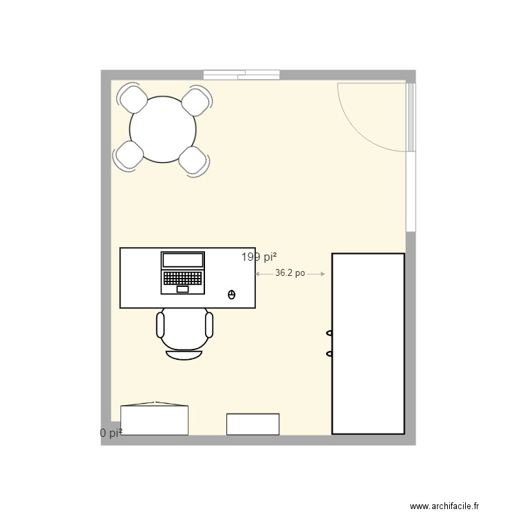 Bureau Oli existant. Plan de 0 pièce et 0 m2