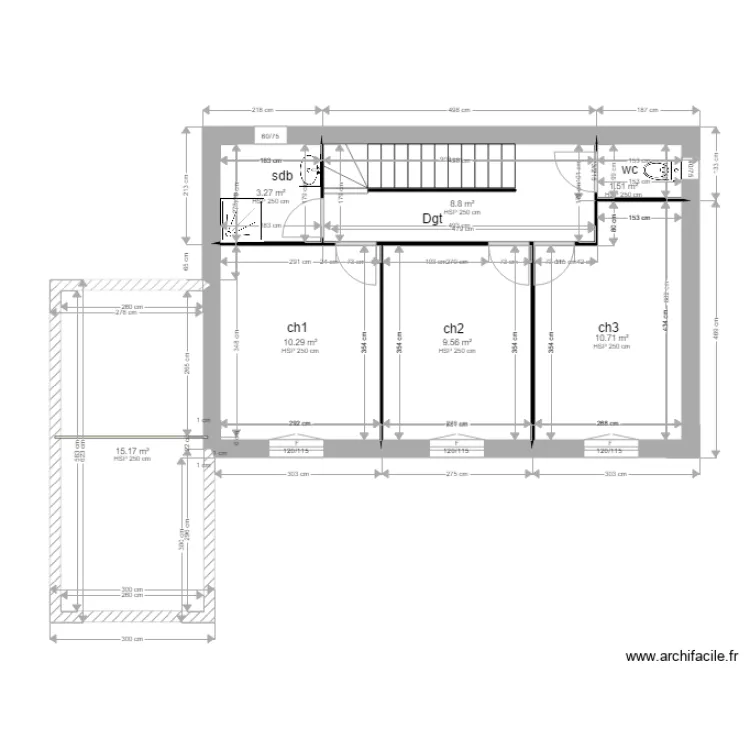 RDC 900x600. Plan de 