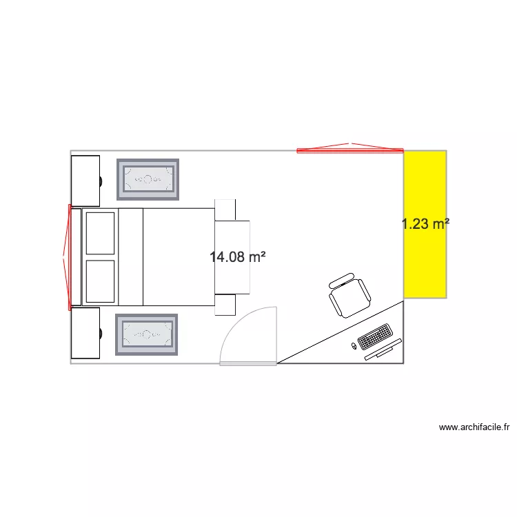 chambre oim. Plan de 
