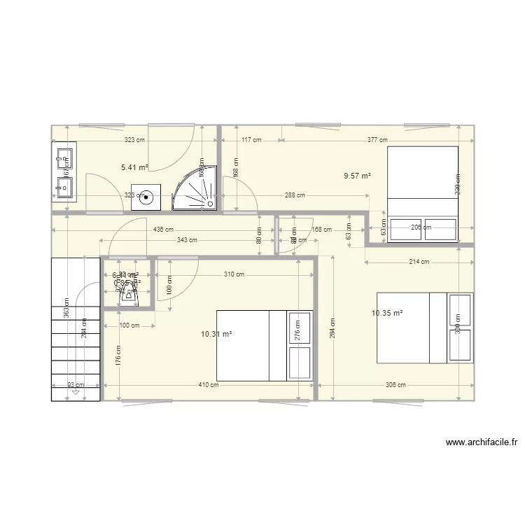 Maison 50 m2 3. Plan de 