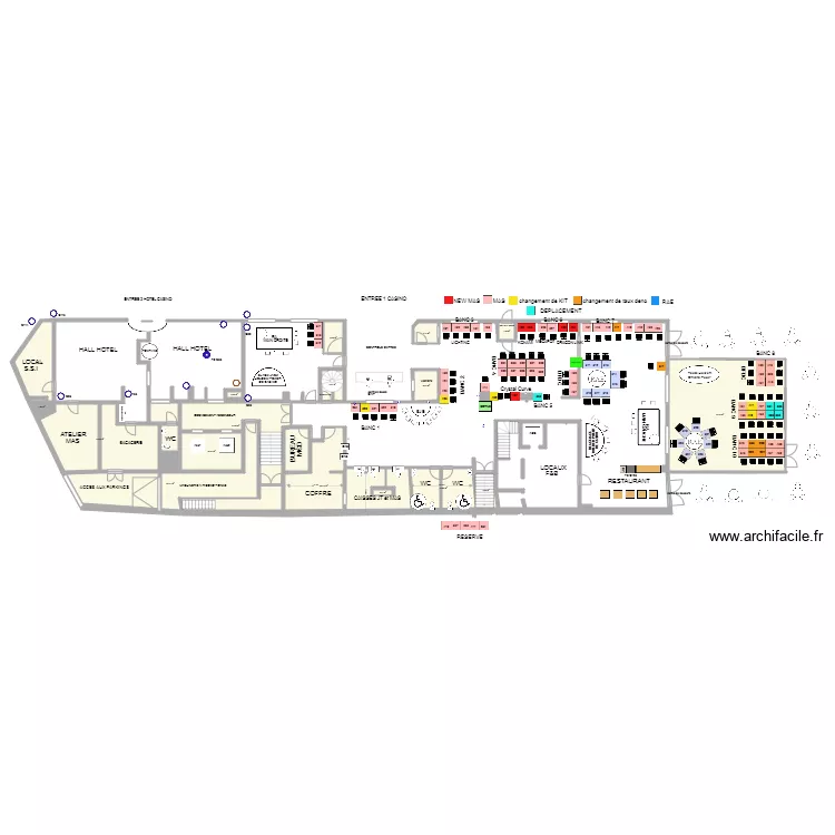 Plan de salle RDC au 06 f&eacute;vrier 2020. Plan de 