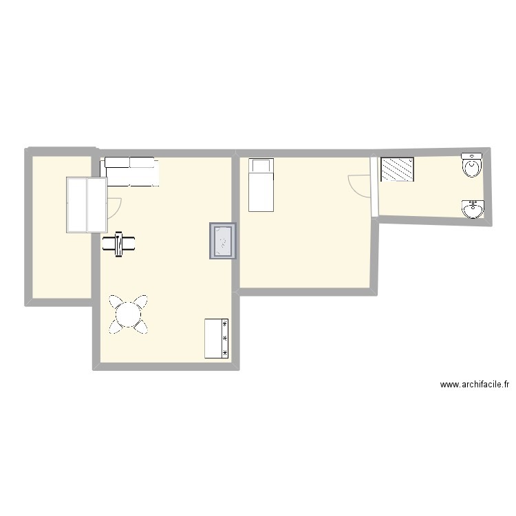 hawaa. Plan de 4 pièces et 76 m2