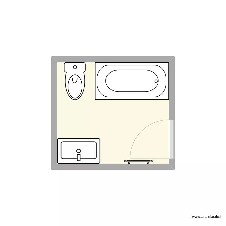 Carrivale SDB existant. Plan de 