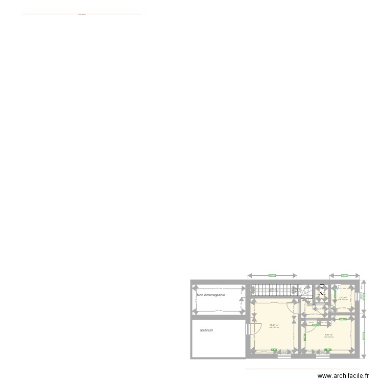 etage avec solarium et non habitable. Plan de 0 pièce et 0 m2