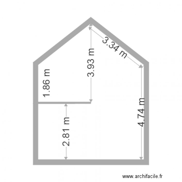 Coupe Gite Cuisine. Plan de 0 pièce et 0 m2