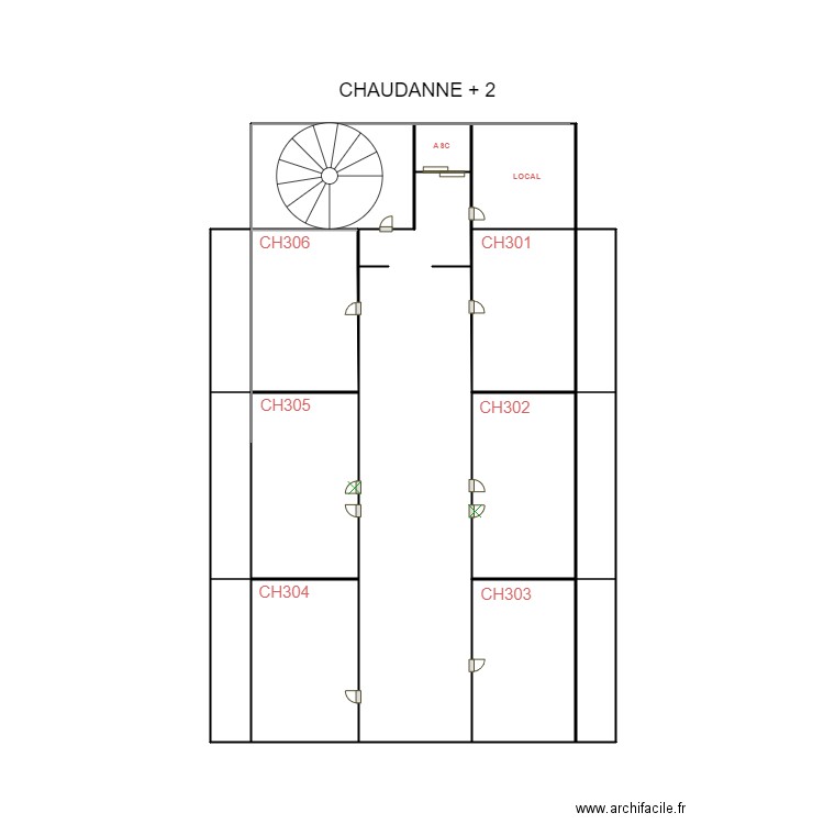 PLAN CHAUDANNE RDC. Plan de 68 pièces et 146 m2