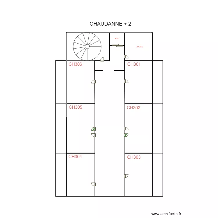 PLAN CHAUDANNE RDC. Plan de 