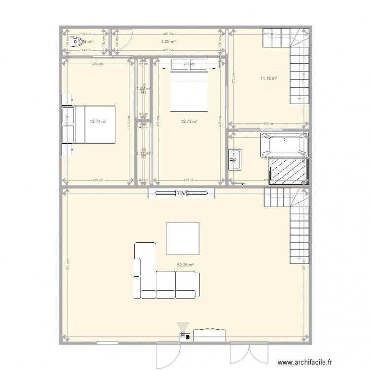 etage. Plan de 0 pièce et 0 m2