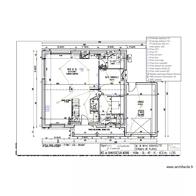 VANHOUTTE RDC. Plan de 