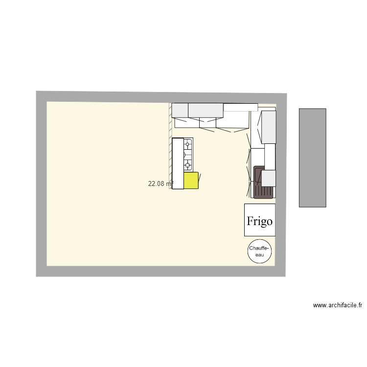 cuisine garage. Plan de 0 pièce et 0 m2