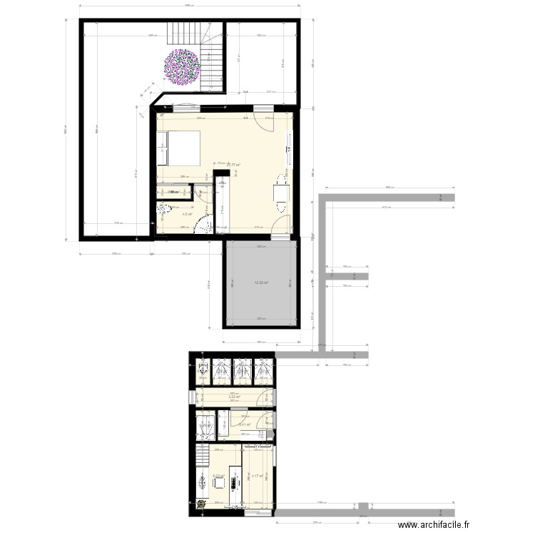 plan 2 plage. Plan de 0 pièce et 0 m2