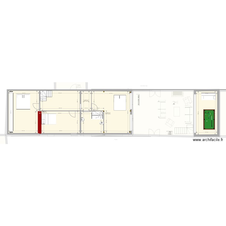 casa le ranger option 5  changement cuisine. Plan de 16 pièces et 284 m2