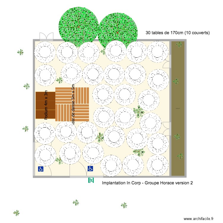 Pavillon des Oliviers implantation Groupe Horace version 2. Plan de 0 pièce et 0 m2