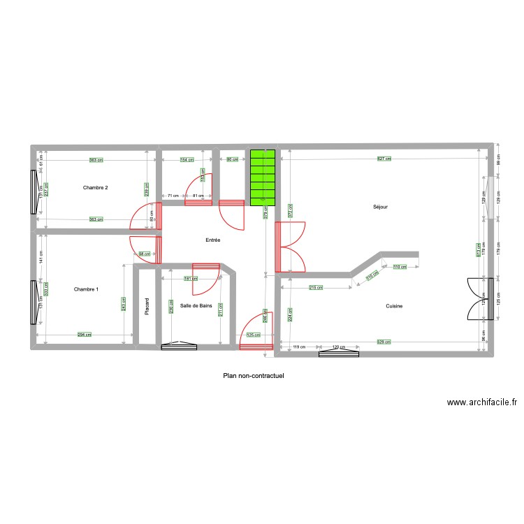 Maison GUESDON RDC. Plan de 0 pièce et 0 m2