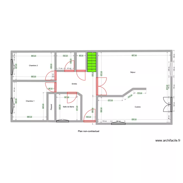 Maison GUESDON RDC. Plan de 