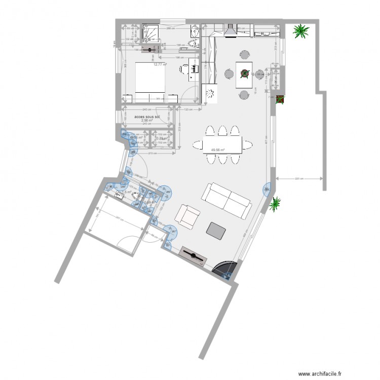 projet nouveau zone nord et est 3 et modif cuisine. Plan de 0 pièce et 0 m2