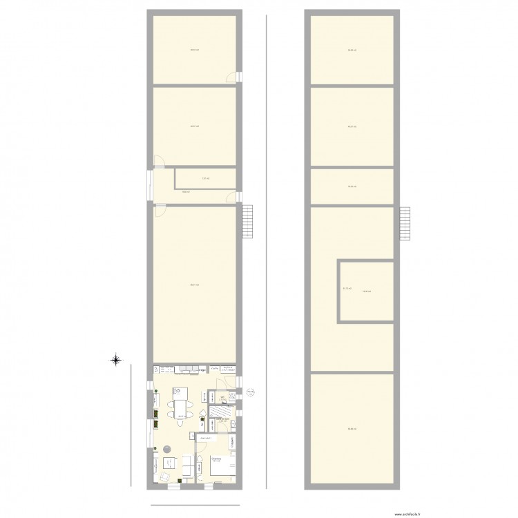 bâti 2 plain pied ferme 7 pignon est suite parentale 1. Plan de 0 pièce et 0 m2