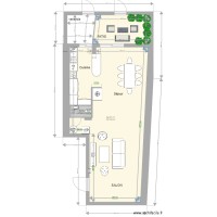 maison vannes Séjour Cuisine 