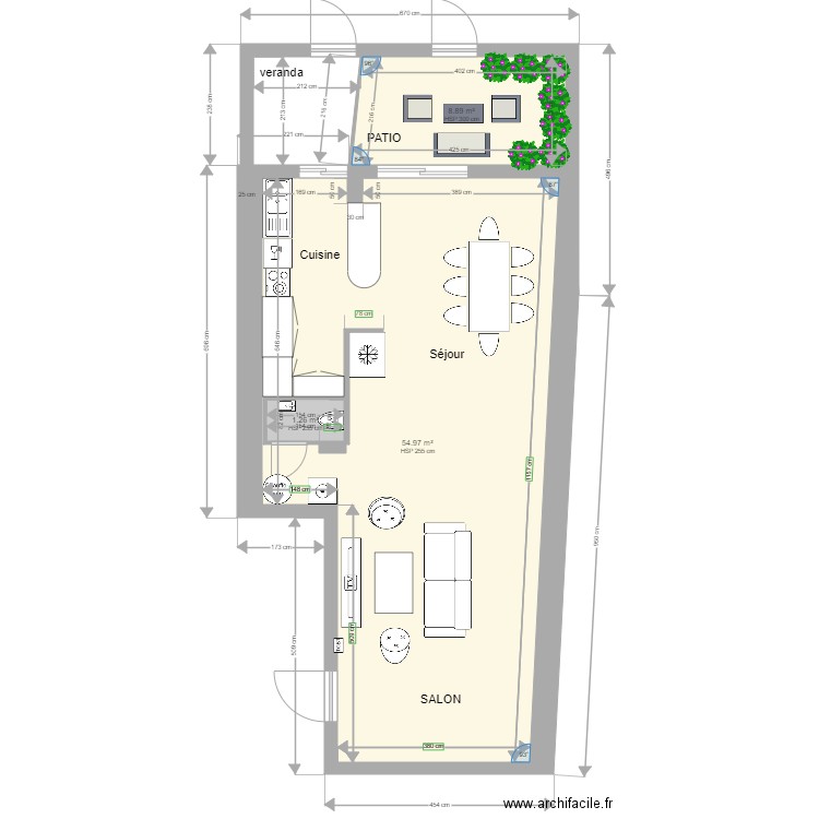 maison vannes Séjour Cuisine . Plan de 0 pièce et 0 m2