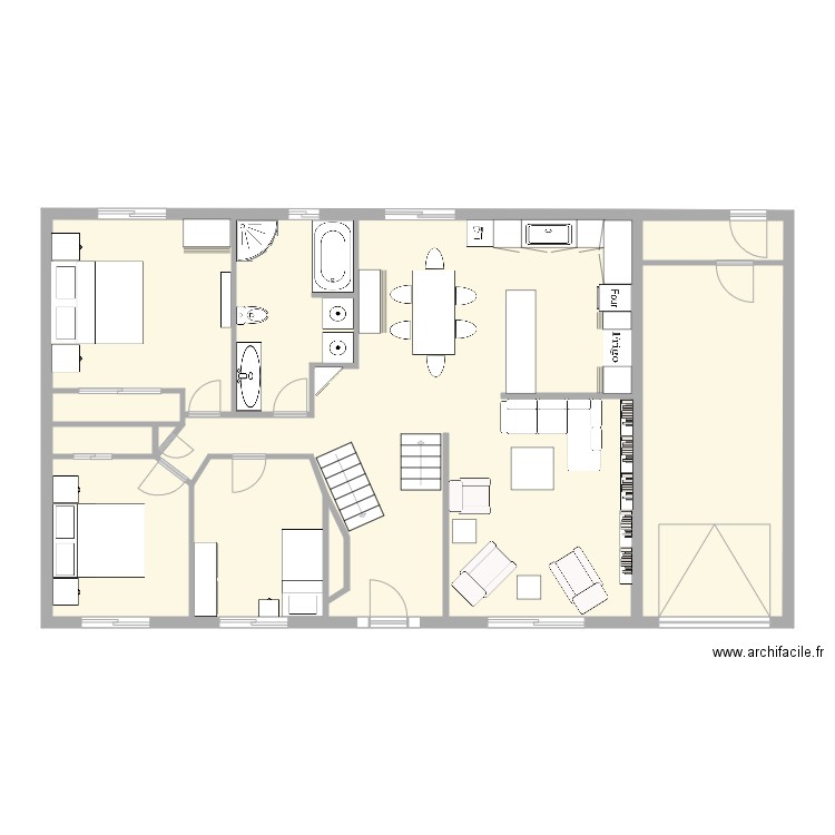 1000Fleurs - rez-de-chaussée. Plan de 0 pièce et 0 m2