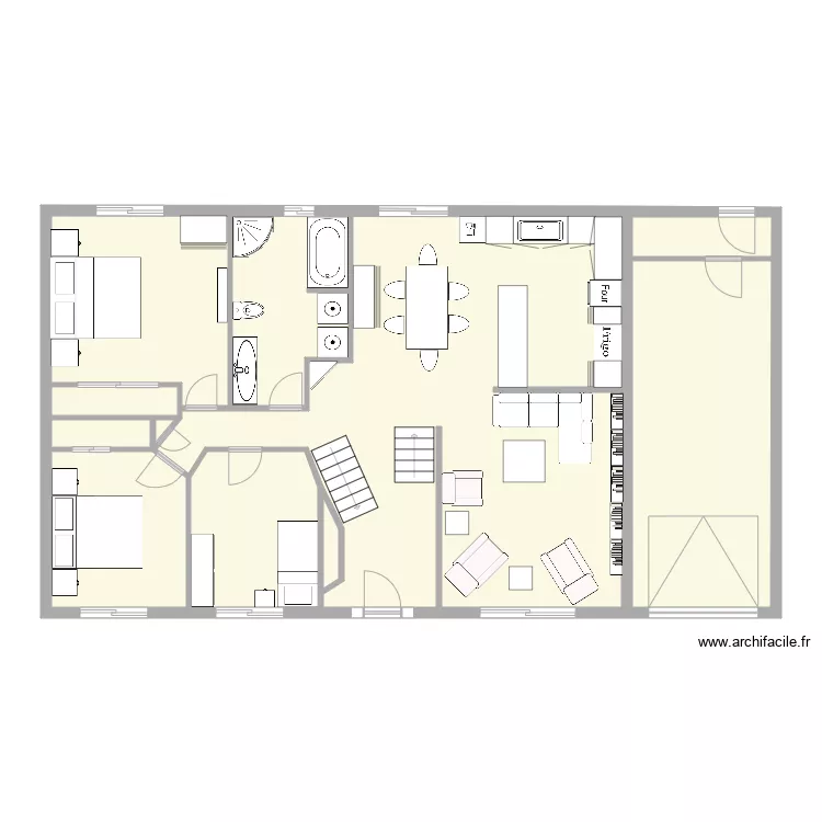 1000Fleurs - rez-de-chauss&eacute;e. Plan de 