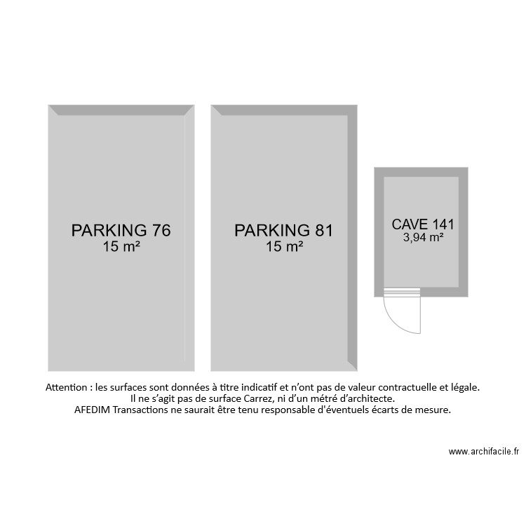 BI 8101 ANNEXES. Plan de 3 pièces et 34 m2