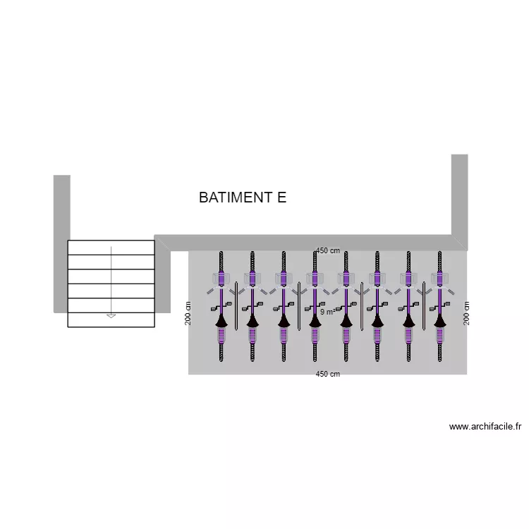1) BAT E - MENIMUR . Plan de 