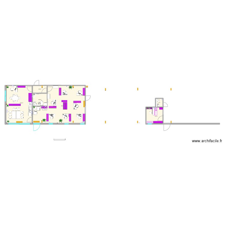 IDZIA RDC V18. Plan de 6 pièces et 113 m2