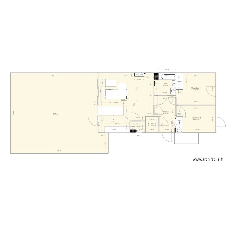 Cestas V3. Plan de 11 pièces et 135 m2